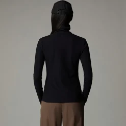 Camiseta De Manga Larga Con Cuello Alto Para Mujer