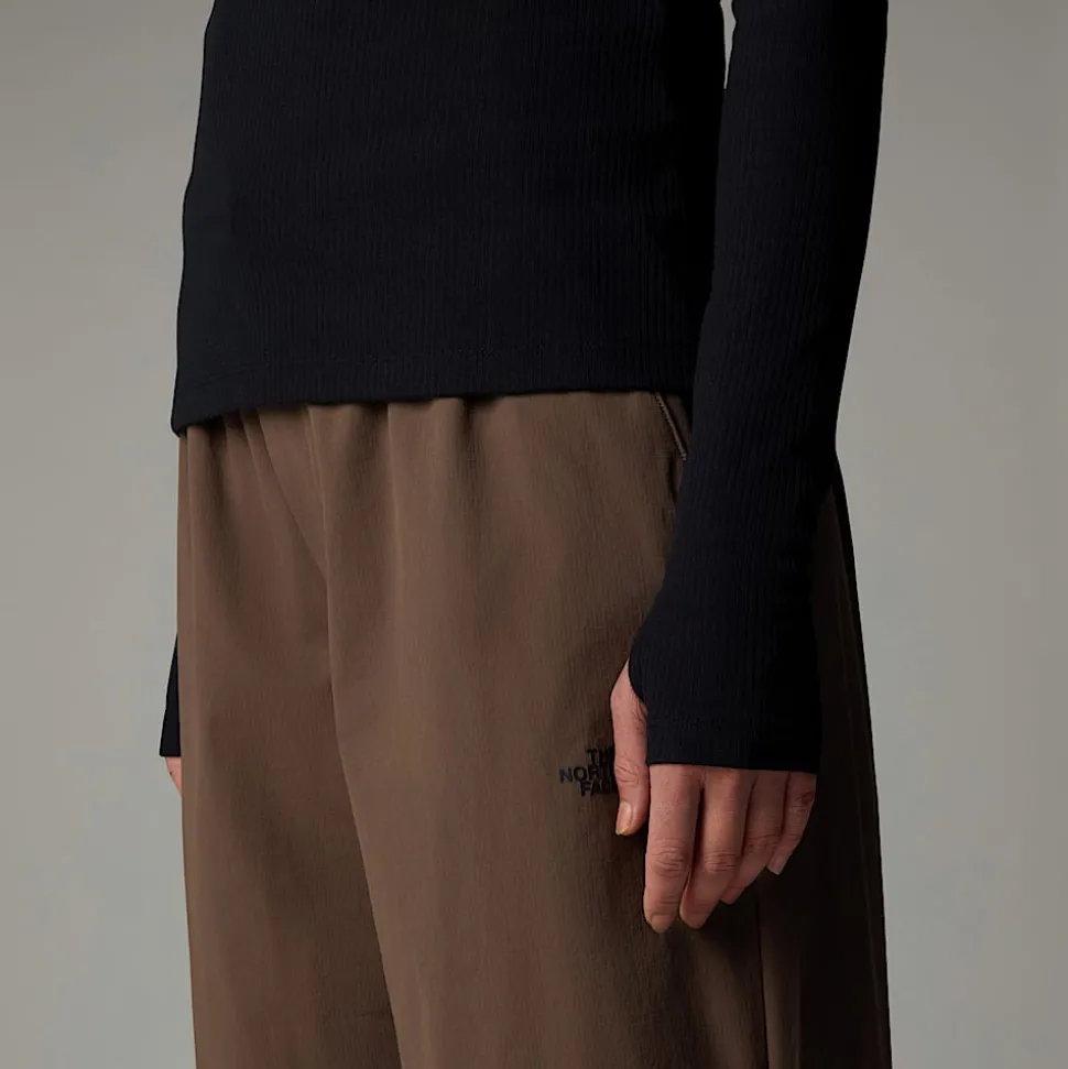 Camiseta De Manga Larga Con Cuello Alto Para Mujer