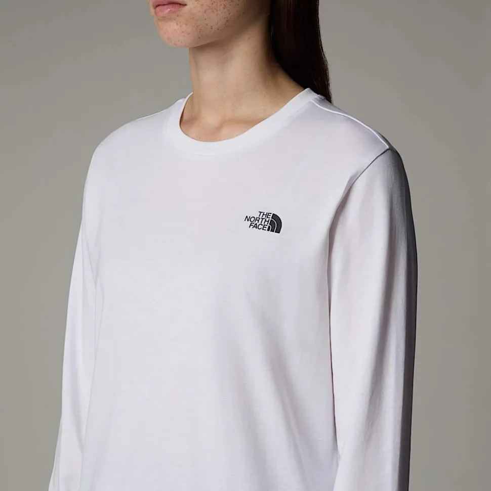 Camiseta De Manga Larga Simple Dome Para Mujer