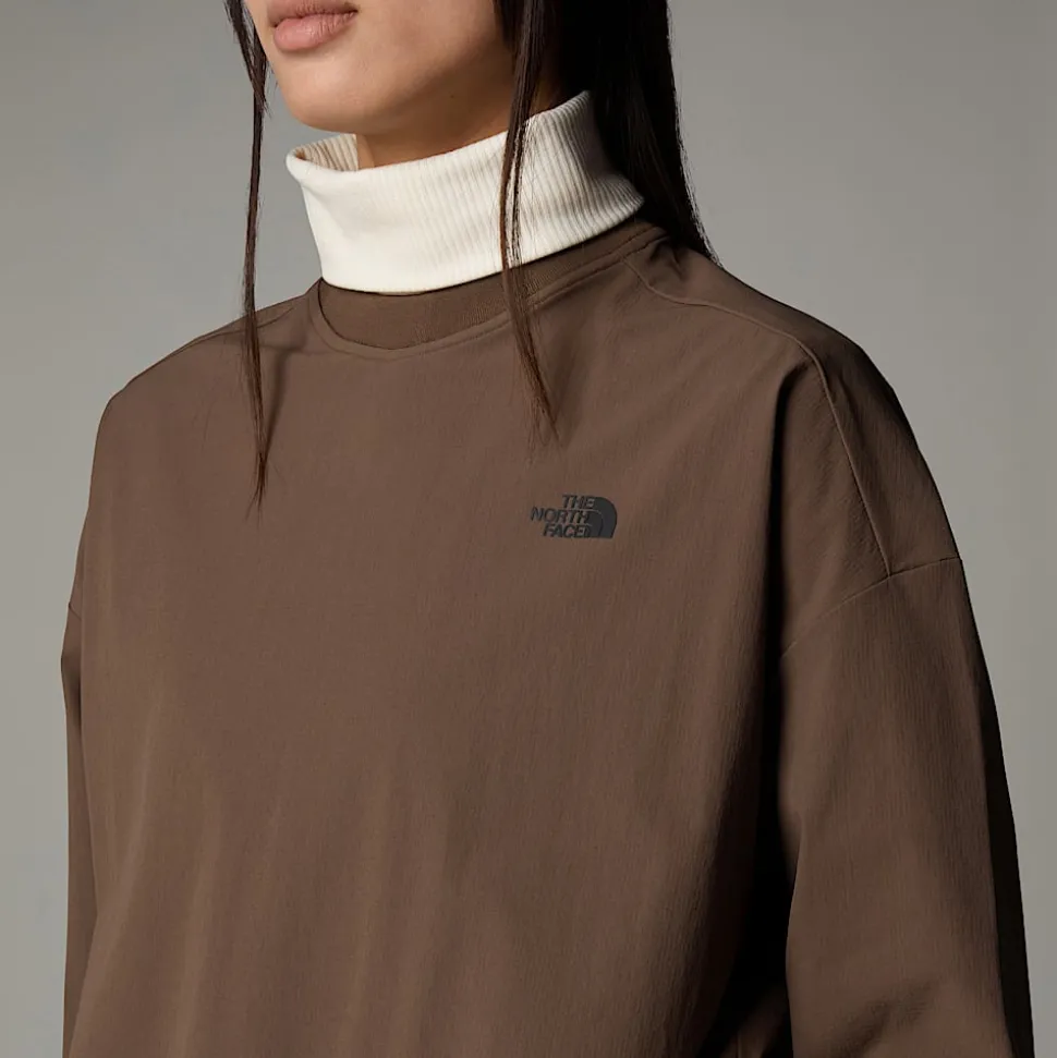 Camiseta De Tela De Manga Larga Para Mujer