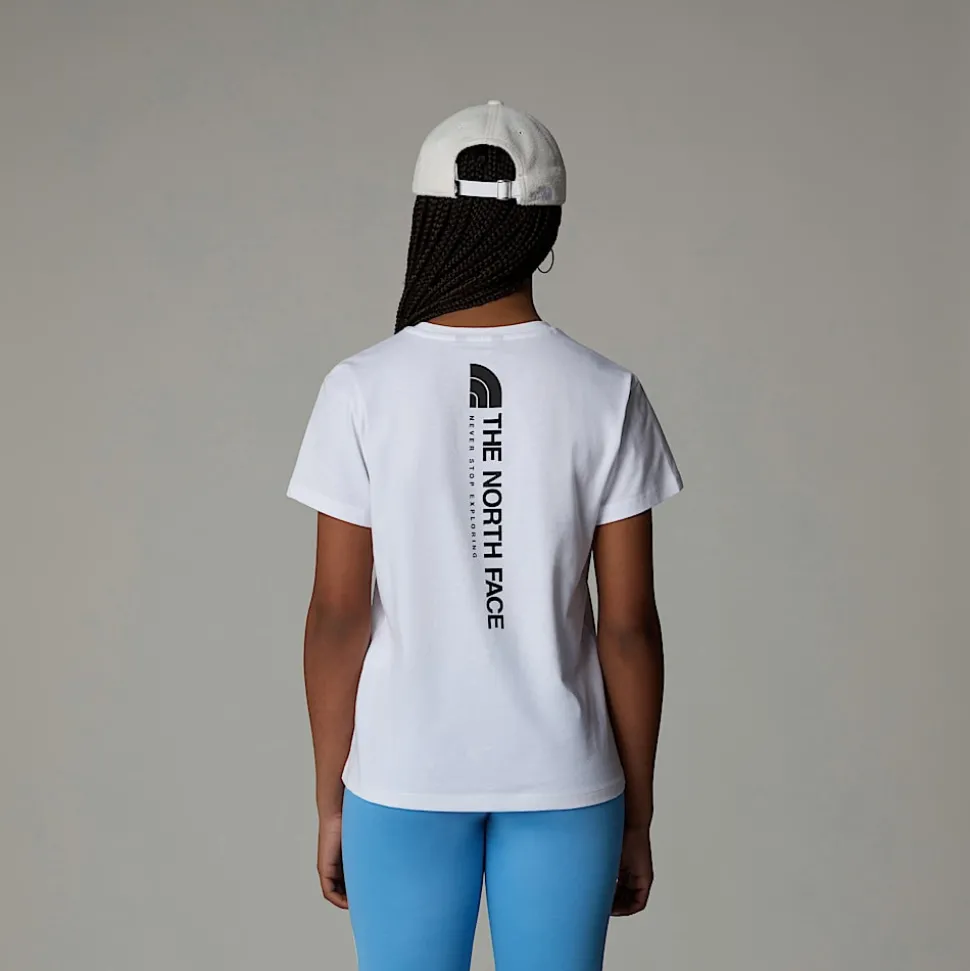 Camiseta Holgada Con Estampado Gráfico Vertical Para Niña