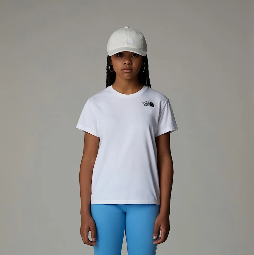 Camiseta Holgada Con Estampado Gráfico Vertical Para Niña