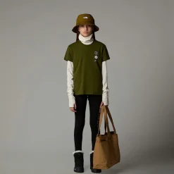 Camiseta Holgada Con Estampado Gráfico Flower Para Niña