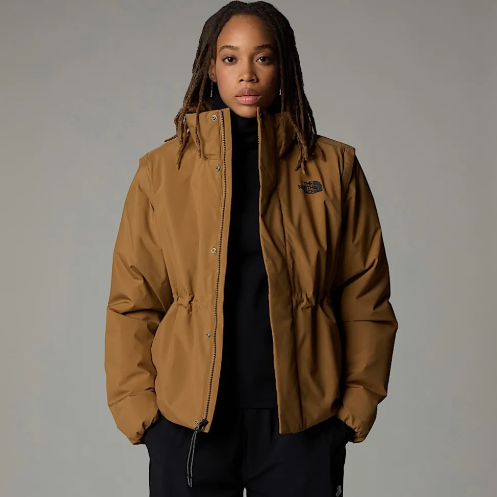 Chaqueta Convertible Acolchada 2 En 1 Para Mujer