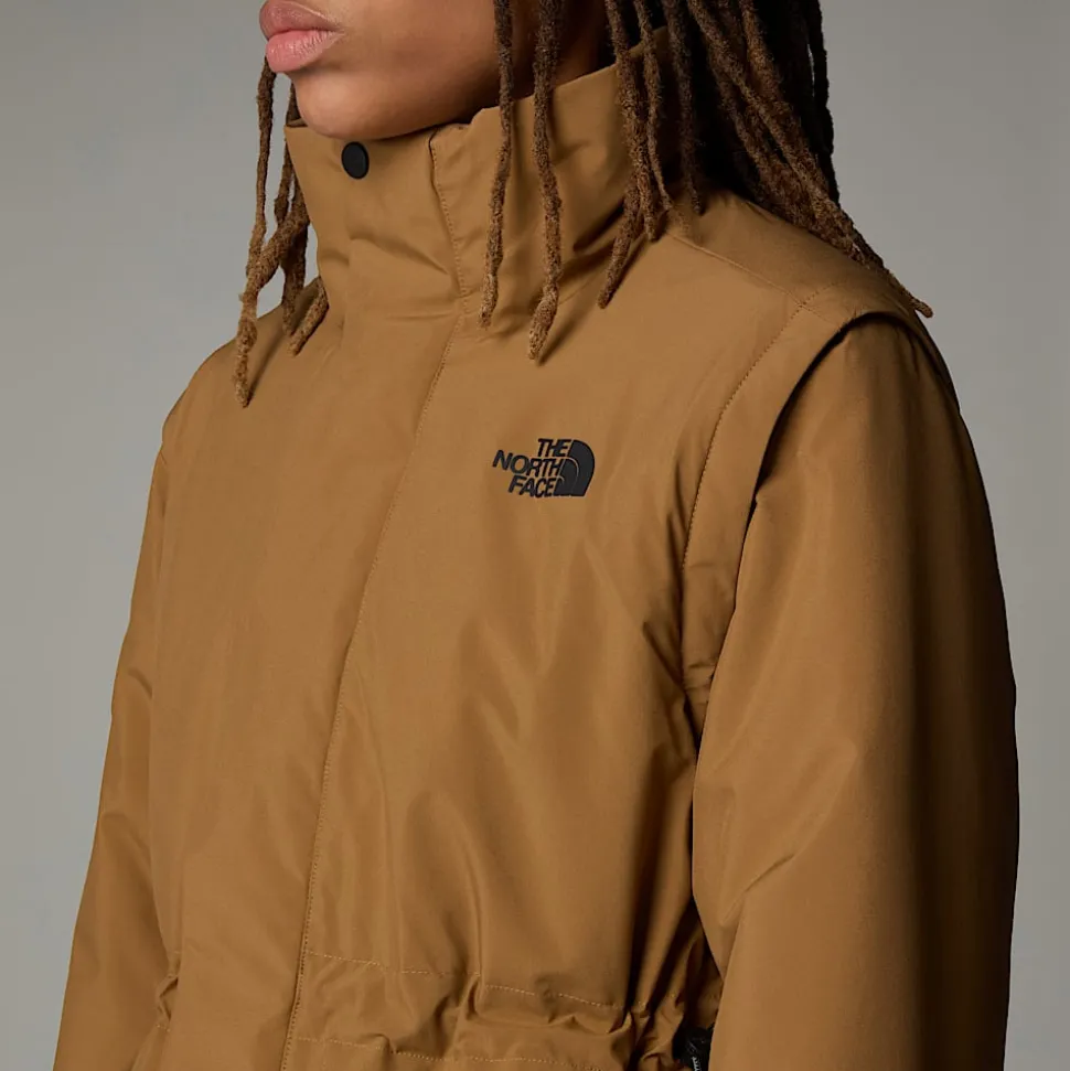 Chaqueta Convertible Acolchada 2 En 1 Para Mujer