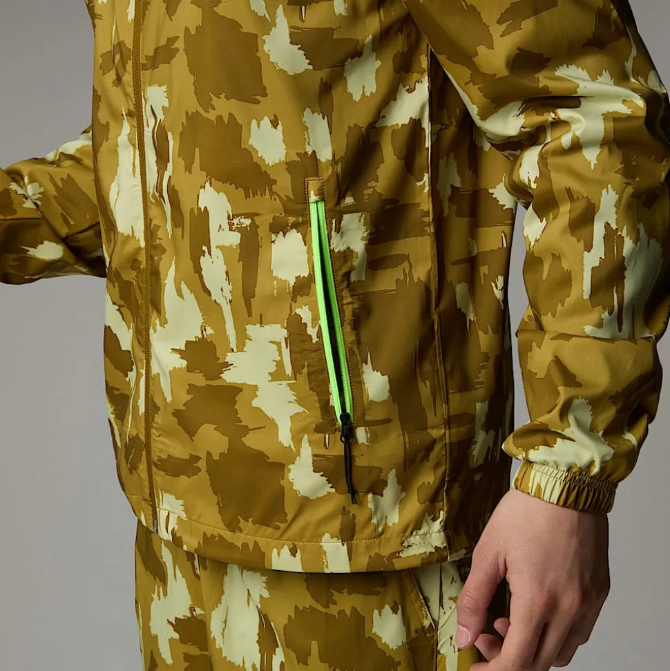 Chaqueta Cortavientos Estampada Con Capucha Para Hombre