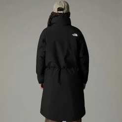 Parka Larga Acolchada Para Mujer