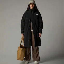 Parka Larga Acolchada Para Mujer
