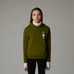 Sudadera Holgada Con Estampado Gráfico Flower Para Niña
