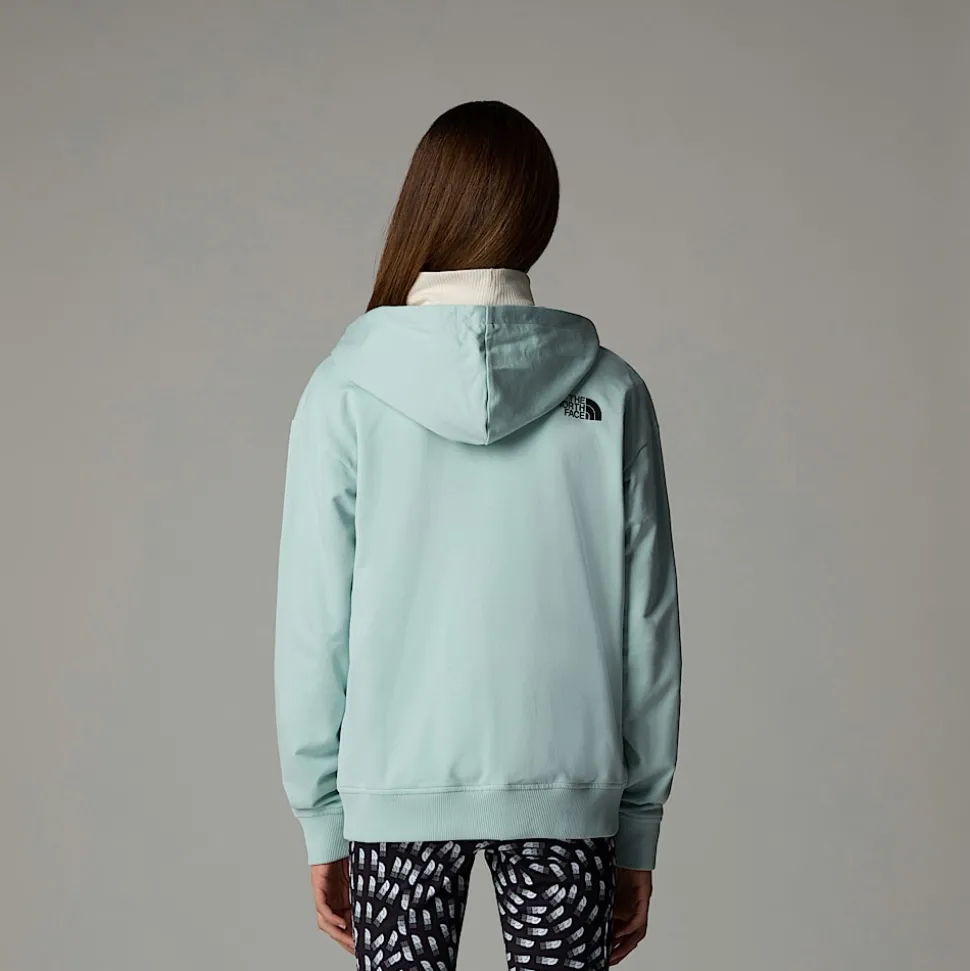 Sudadera Ligera Con Capucha Y Cremallera Integral Oversized Para Niña